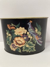 desk vintage oval hand painted tin organizer