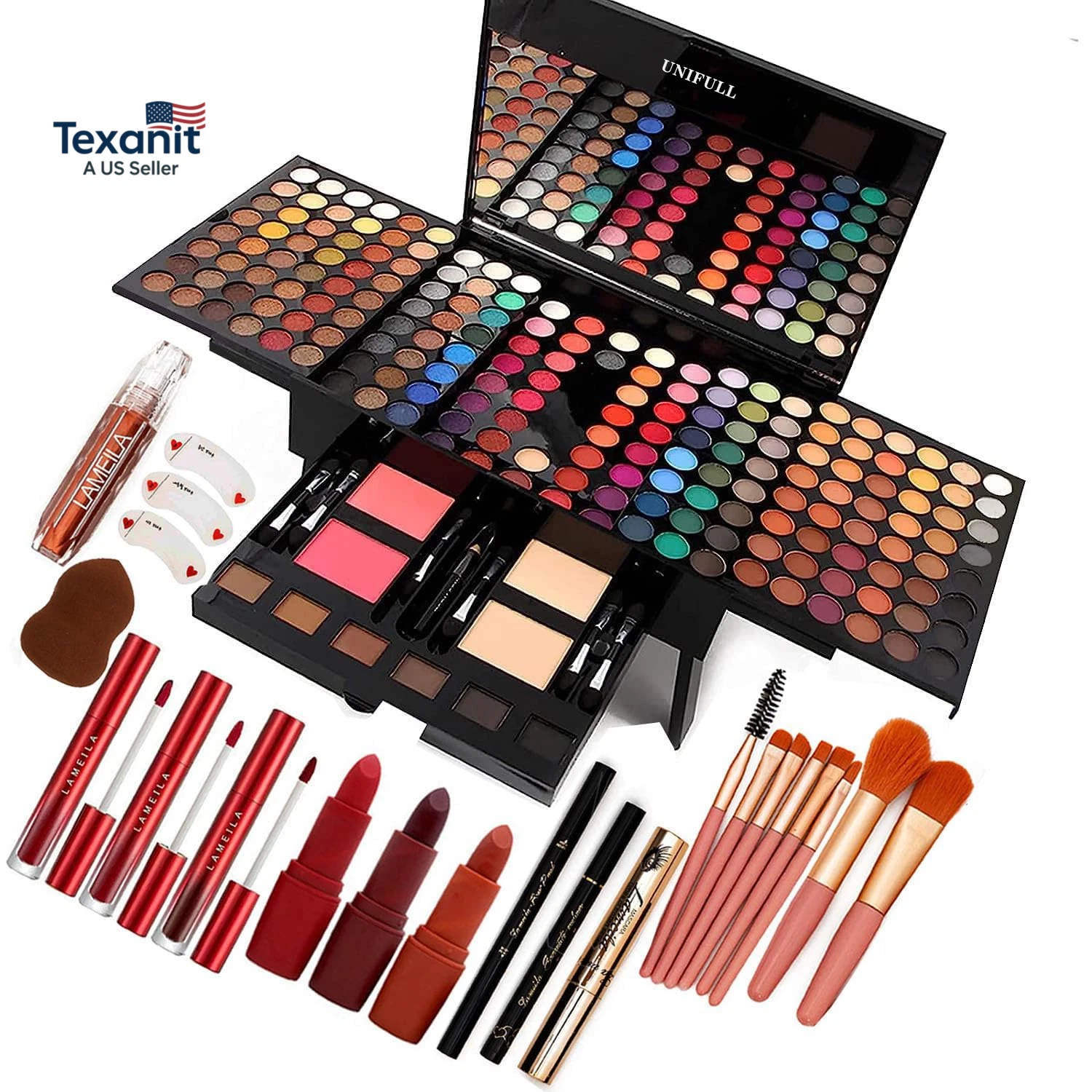 190 Colors Makeup Pallet,Professional Makeup Kit for Women Full Kit,All in One M