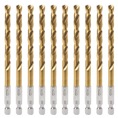 BAIDETS Hex Shank Drill Bits - Set of 10Pcs, 1/4 Inch Premium 1/4in, 10PCS 
