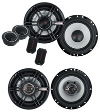 Pair Crunch CS65C 6.5" 300w Car Audio Component + (2) CS653 6.5" 300w Speakers