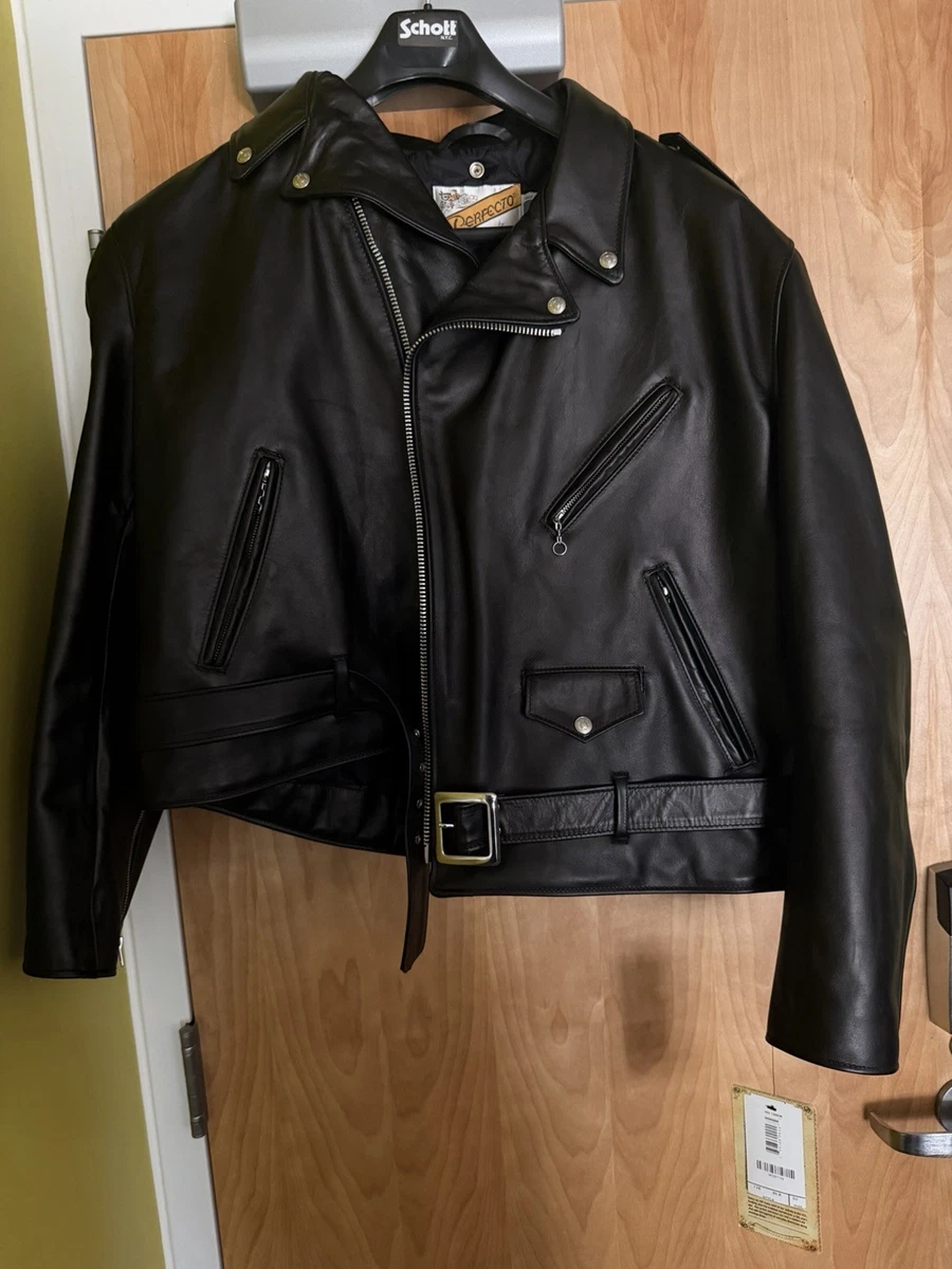 SCHOTT Black Leather Outer Shell Coats, Jackets & Vests for Men
