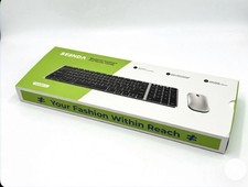 Seenda SKM64-2 Bluetooth Keyboard Mouse Combo Gold Black Scissor Switch