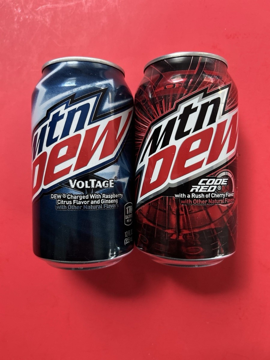Mountain Dew VOLTAGE & CODE RED Old Design Full Unopened