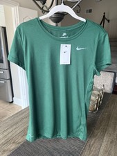 Nike Women's Dri Fit Short Sleeve TEE Green Small NEW WITH TAGS