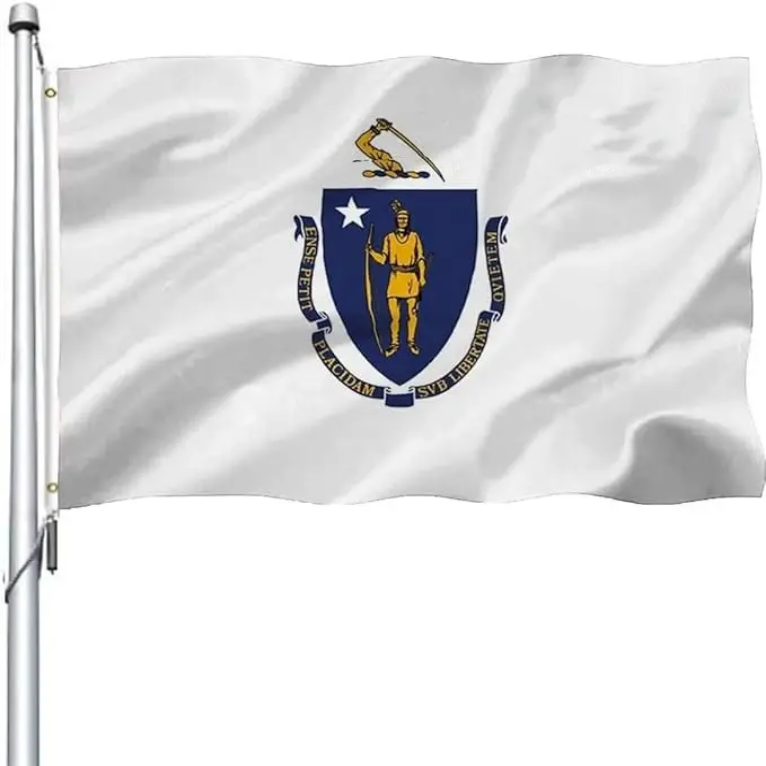 Massachusetts Flag 3x5ft Flag of Massachusetts Flag 3x5 PRINTED NYLON