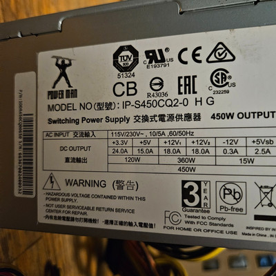 Powerman IP-S450CQ2-0 450 Watt Power Supply