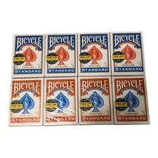 8X Bicycle Standard Poker Playing Cards New SEALED 4 Red 4 Blue Packs 8 Total