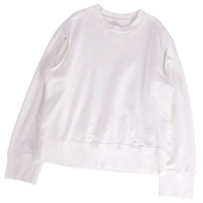 MM6 Maison Margiela Sweat Trainer Pullover Tops Womens XS White Used MOLO-0