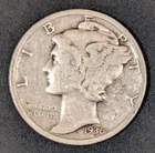 A Silver Mercury Dime from 1936!  Free Shipping
