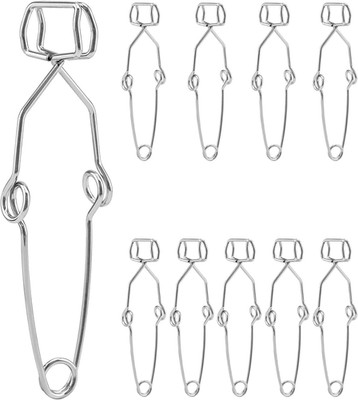 10 Pack Chrome Plated Lab Test Tube Clamps Spring Holder Tongs 5-11/16in