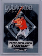 Trent Caraway 2025 Leaf Metal Baseball 1/1 Pre Production Proof
