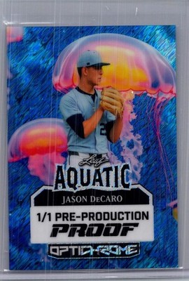 Jason DeCaro 2025 Leaf Optichrome Baseball 1/1 Pre Production Proof