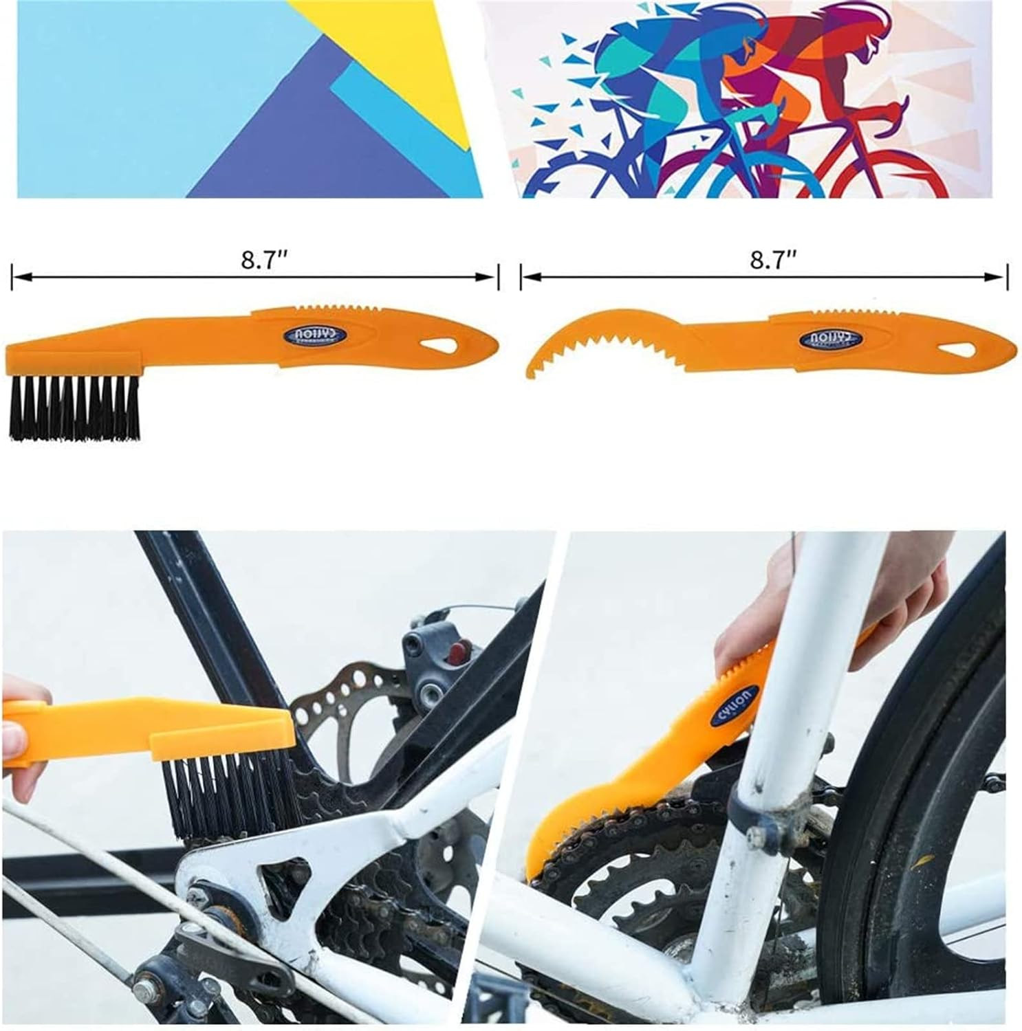 Kit De 9 Piezas Limpieza Cadena Bicicletta Cepillos Para MTB Carretera BMX foto 5