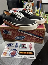 Vans Our Legends "Mongoose" Authentic 44 Dx Men's Shoes Black-Orange Size 9 New
