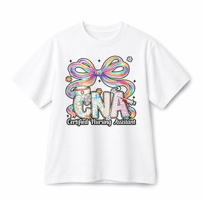 Unisex Colorful CNA Certified Nursing Assistant Healthcare Worker Cotton T shirt