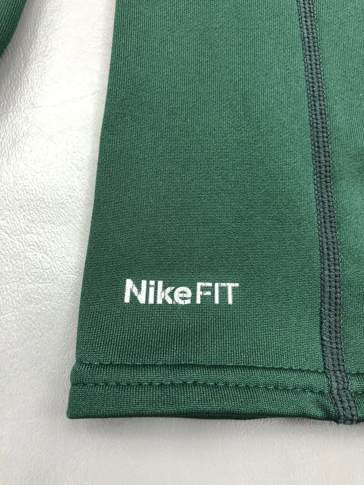 Nike Pro Team NikeFIT Therma Pullover Shirt Large Green Long Sleeve Athletic Top - Image 3 of 4