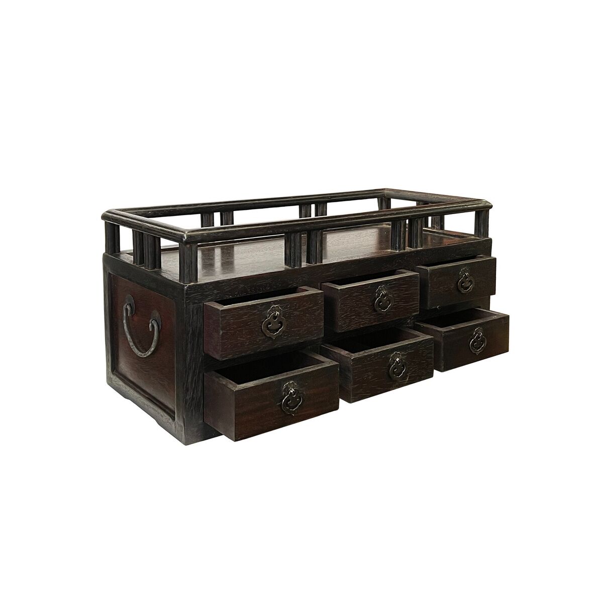 Chinese Brown Wood Rectangular Table Top Stand Display Easel Chest ws3103S Chinese Brown Wood Rectangular Table Top Stand Display Easel Chest ws3103S