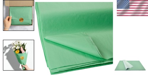 Bulk 480 Apple Green Recycled Tissue Sheets - 20 x 30 Inches for All Occasions - Picture 2 of 6