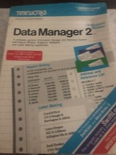 Data Manager 2 with Report Writer Timeworks, Commodore 64/128 - New, Sealed