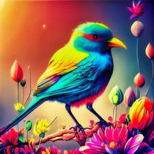 Printable, Digital Download, *.PNG File - Paper Birds Fine Art Collection: #22