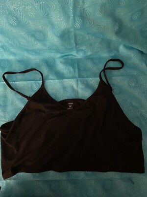 Shein Curve New Women's Halter Style Top Adjustable Straps Black Size 2XL