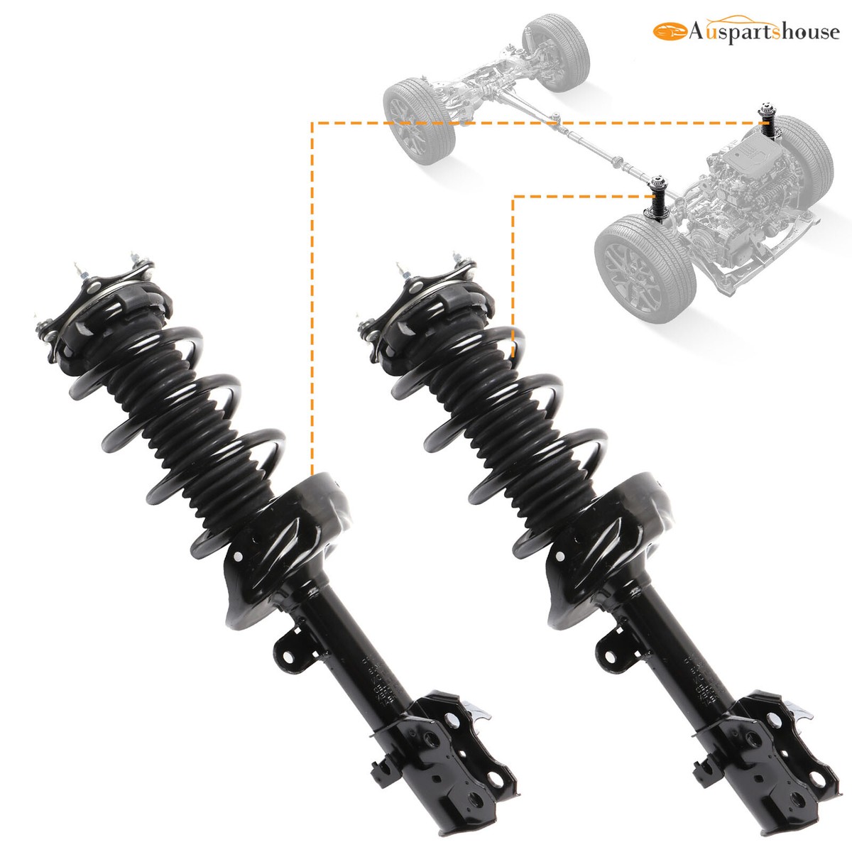 2007-2012 Acura RDX Front 2 Pcs Complete Struts Shocks Coil