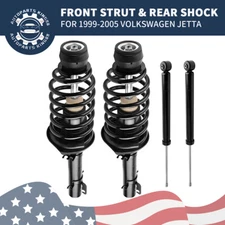 4Pcs Front + Rear Shocks Struts For 1999- 2005 Volkswagen Jetta 1998-2006 Beetle
