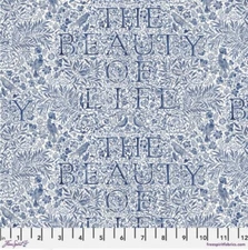 Free Spirit Morris & Co Emery Walker's The Bounty Of Life Indigo Fabric By Yard