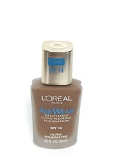 LOREAL Air Wear Liquid Foundation SPF 14 ~ MOCHA #90 ~ NEW!!