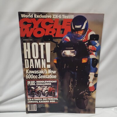1990 CYCLE WORLD LOT 7 MAGAZINE KAWASAKI BMW HONDA SUZUKI HARLEY