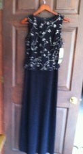 NEW WITH TAGS SCOTT McCLINTOCK BACK KNIT EVENING DRESS GOWN MAXI 4