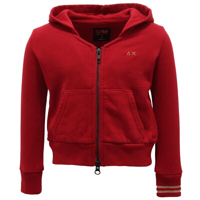 8353V felpa bimba SUN 68 cotton red sweatshirt kid