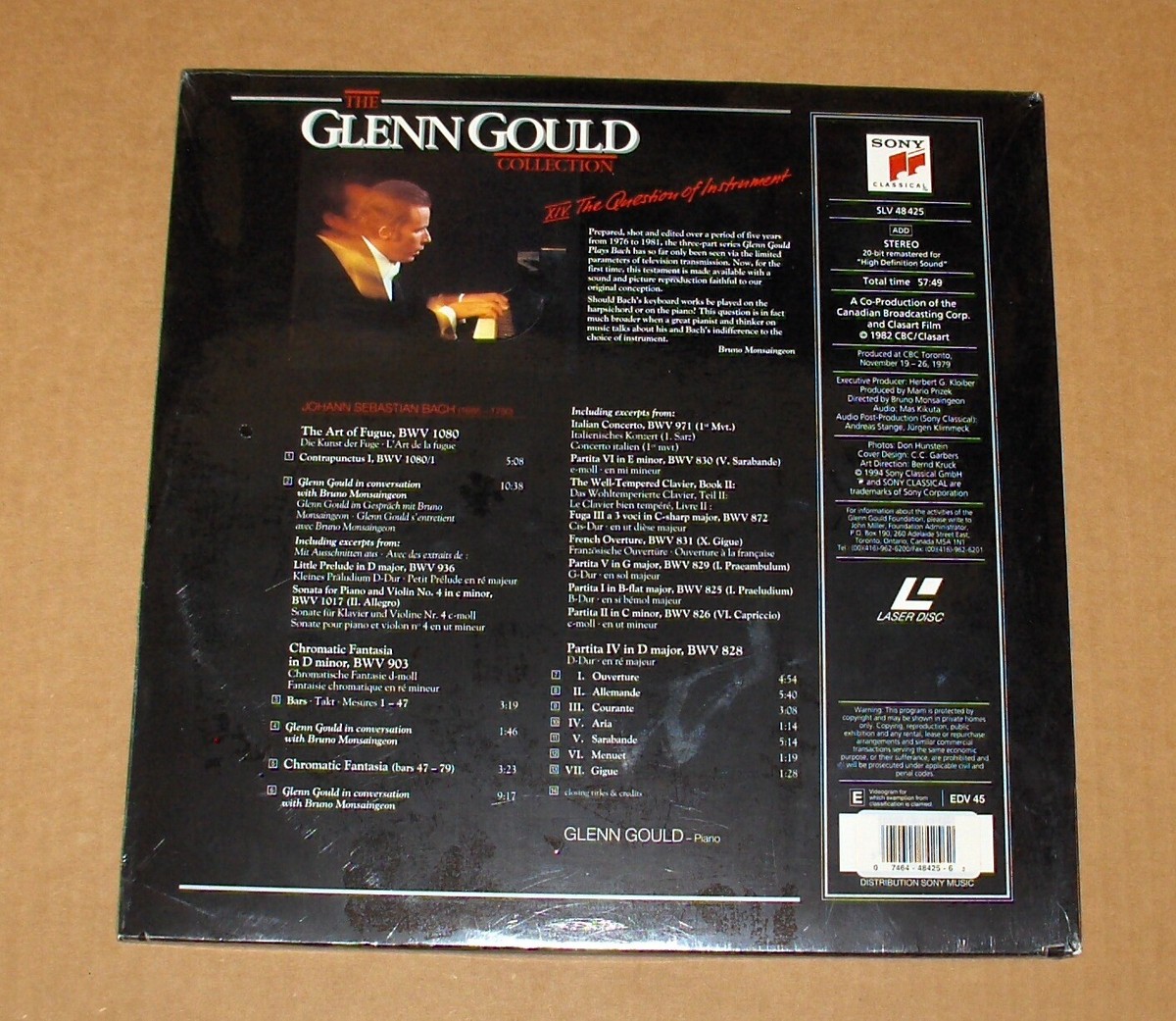 Laserdisc) GLENN GOULD - The Glenn Gould Collection: XIV / SEALED