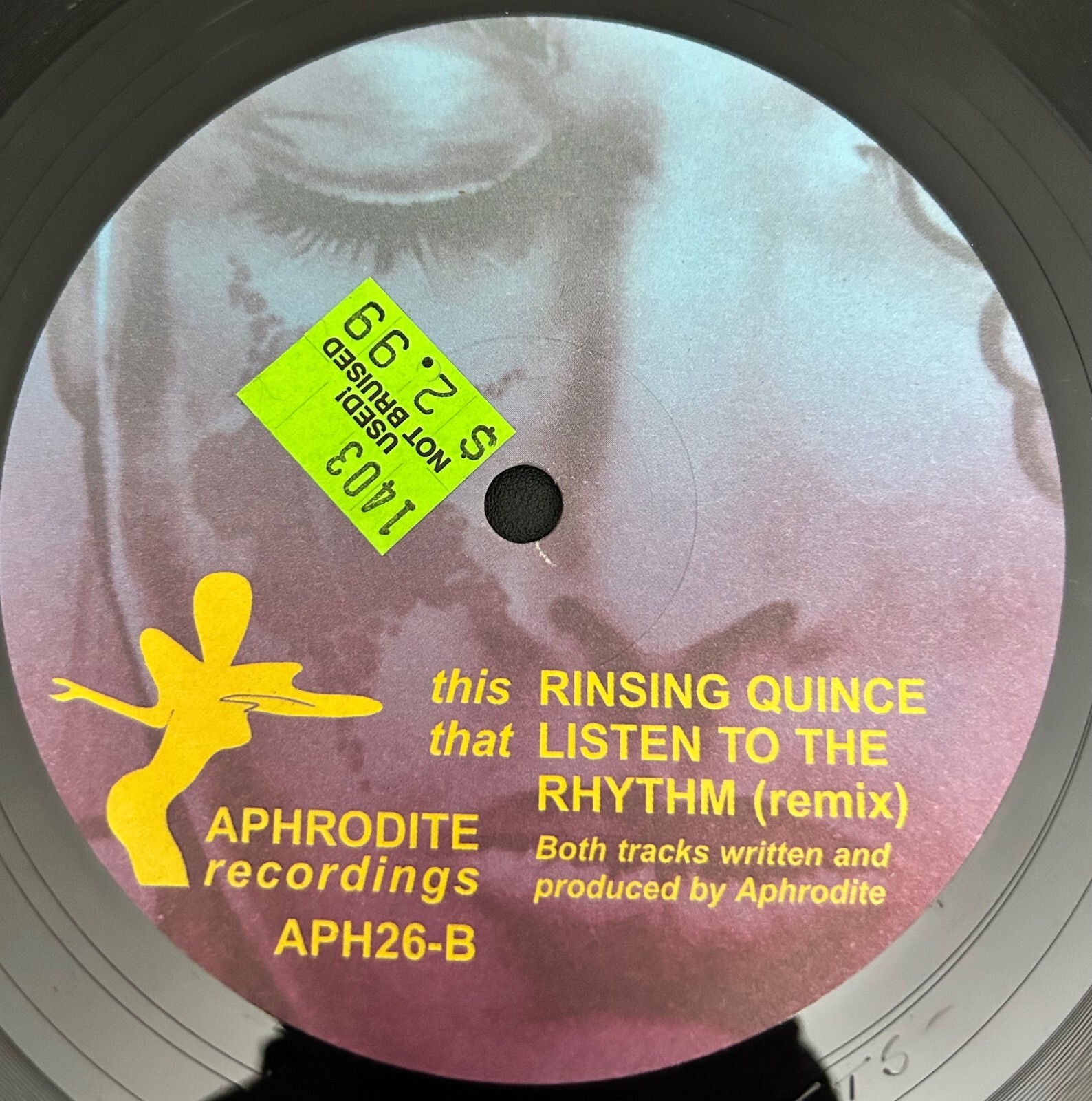 Aphrodite Listen To The Rhythm (Remix)/Rinsing Quince, 12" Drum 'n
