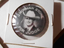 1-1/4" Norman Stone for Judge unknown location cello pinback button