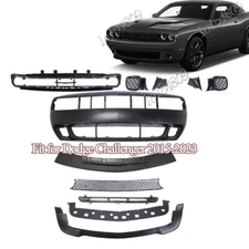Front Rear Bumper For Challenger 15-23 with Fog Light Grille Side Skirt Full Set