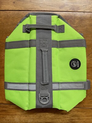 EMUST Dog Life Vest/Jacket, Adjustable Rescue Handle,Green Size Medium NEW