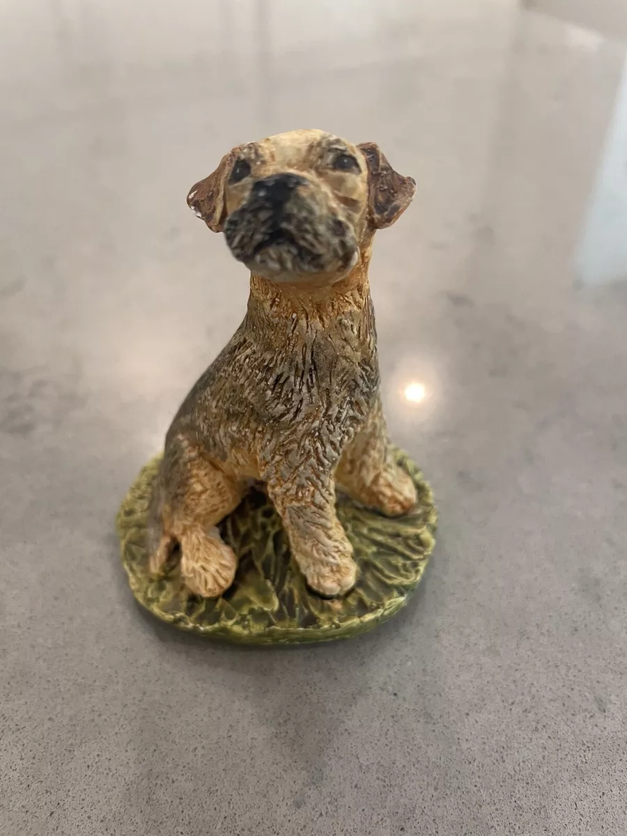 Vintage Stef Sitting Border Terrier Figurine Ornament