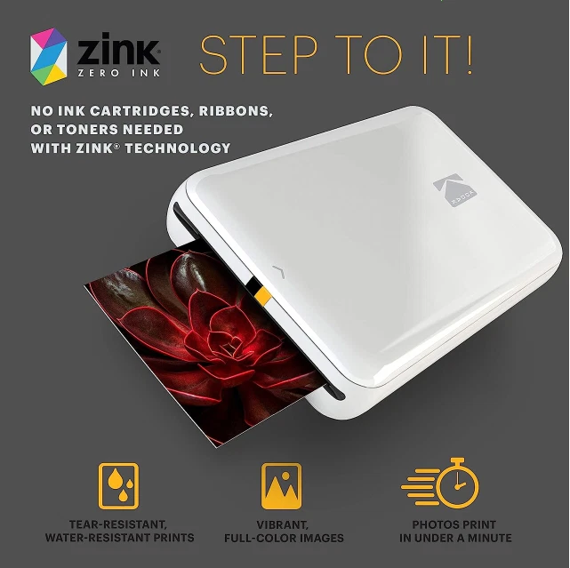 Kodak Step Mobile Instant Photo Printer, Compatible with iOS & Android