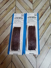 NOS 2 Pack EZ International Cross-Locked Glass Beads Purple 3 Yards Made in USA