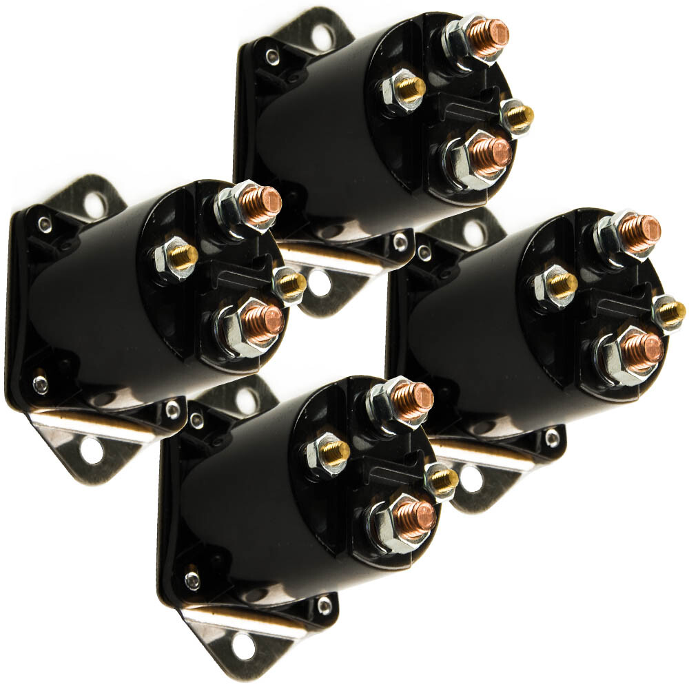 4x Starter Solenoid 12V Club Car Gas Cart Solenoid 4 Terminal For Gas Golf 1984