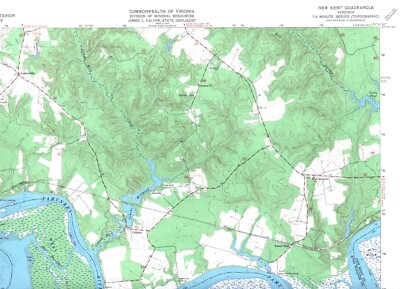 New Kent Quadrangle Virginia 1965 USGS Topo Map 7.5 Minute Topographic
