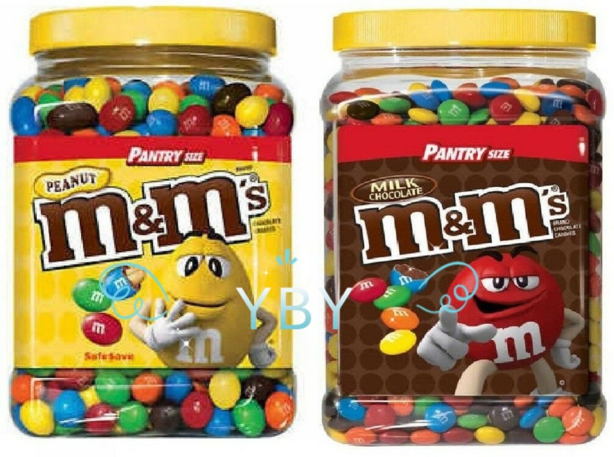 Bulk 2 Pack M&M's Peanut Chocolate & Milk Chocolate Candy Pantry