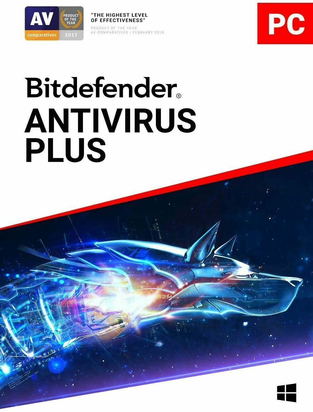 BITDEFENDER ANTIVIRUS PLUS 2021 - 5 PC 1 YEAR - INCLUDES 200 MB VPN - DOWNLOAD