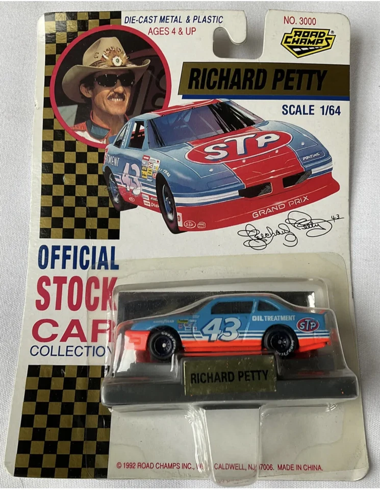 1992 - Road Champs Richard Petty Die Cast Escala 1/64 Stock Oficial Coche Foto 2 de 3