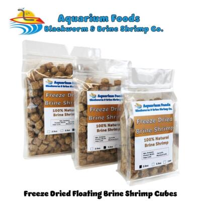 FREEZE DRIED BRINE SHRIMP CUBES - TROPICAL FISH, MARINE FISH, KOI & TURTLES