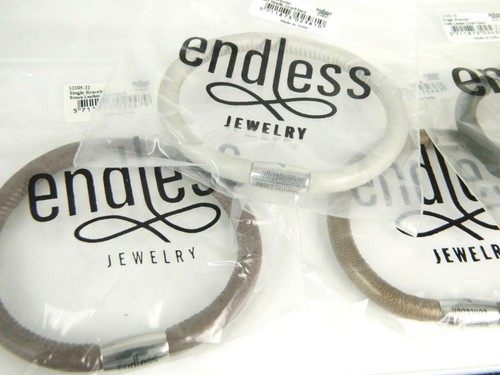 *BUY 1 GET 1* 5pc ENDLESS JLO Multi Neutral Color 1X Wrap Charm Bracelets ~8" - Picture 2 of 10