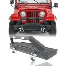 Off-road Front Bumper Wwinch Plate D-rings For 1976-1986 Jeep Wrangler Cj-7