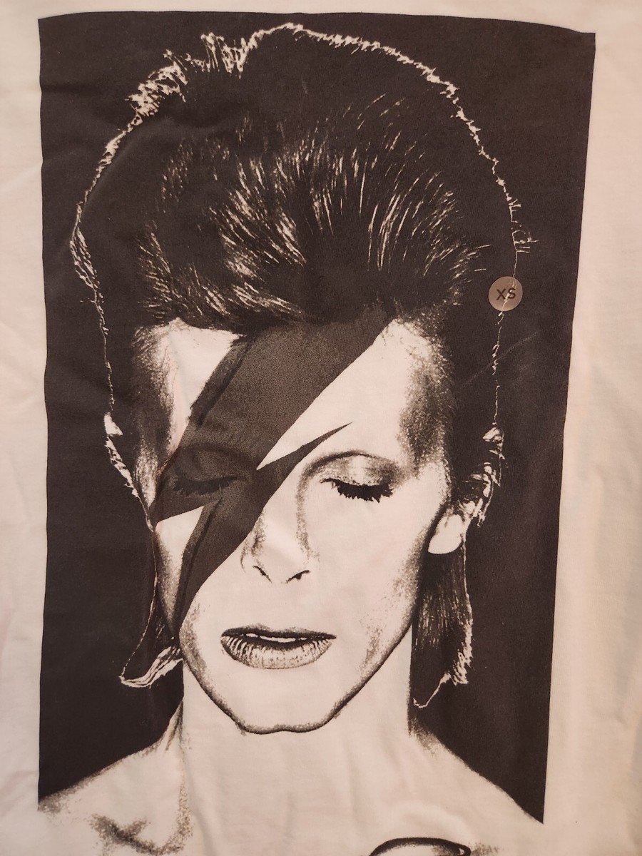 American Eagle Outfitters Unisex David Bowie White T-shirt Size XS
