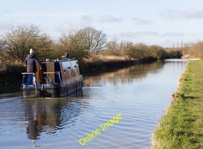 Foto 6x4 Sans Peril auf Grand Union Canal Tomlow Ein schmales Boot auf dem Gra c2014